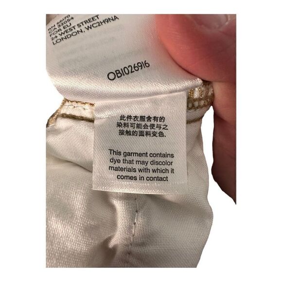 Free people animal snake print jeans women’s size 27 frayed bottoms tan - Picture 9 of 9